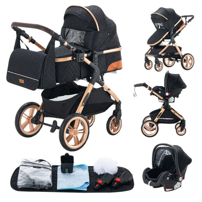Kinderwagenset 3-in-1, GRATIS Bijpassende Luiertas